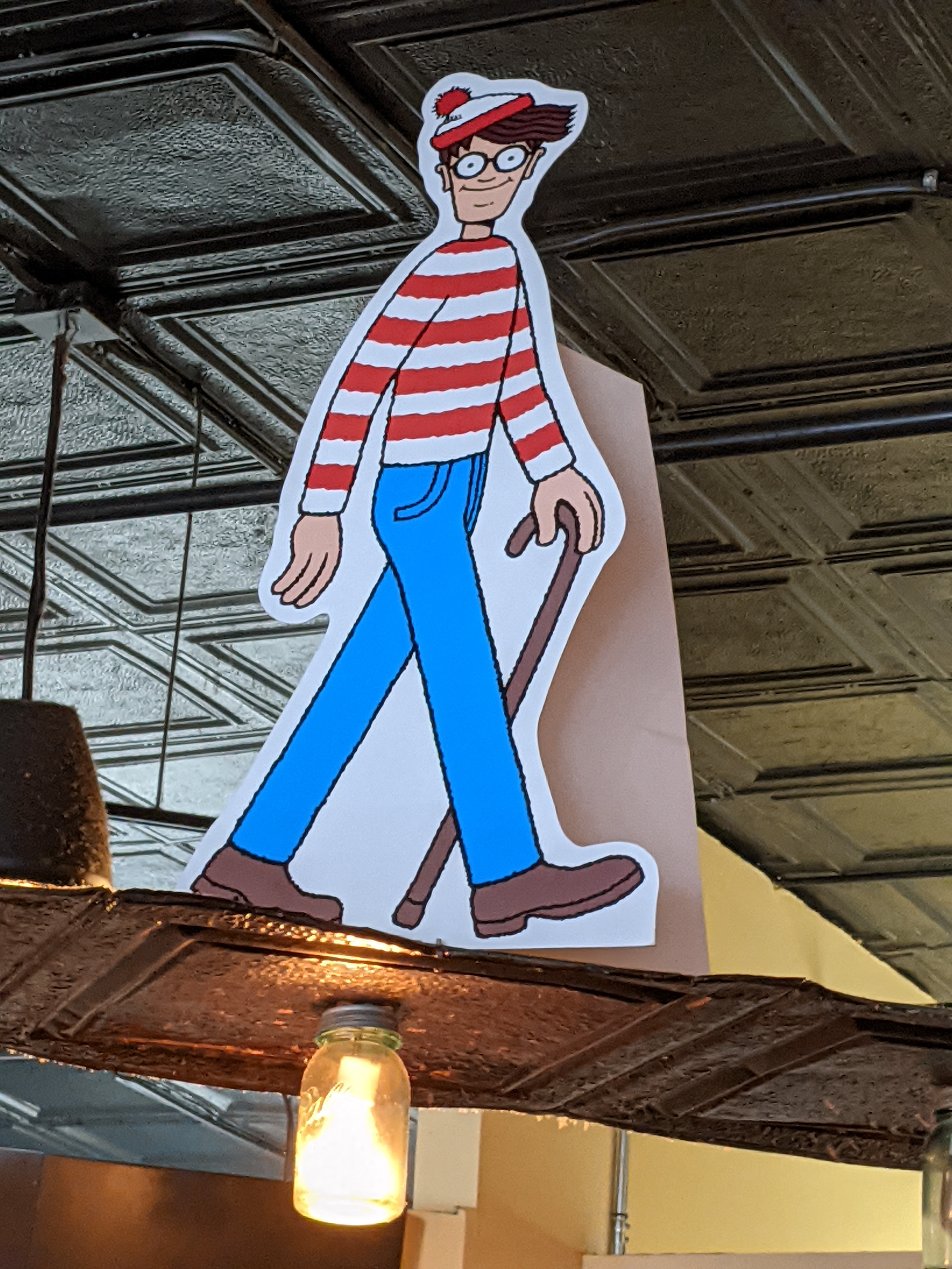 Waldo at the coffee shop
